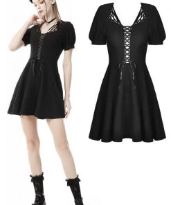 Dark In Love Gothic Laureen Lacey Mini Dress