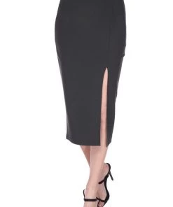 New Mix Slit Side Pencil Skirt