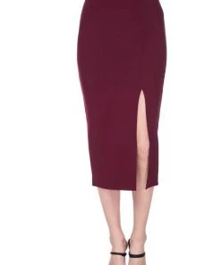 New Mix Slit Side Pencil Skirt