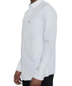 WEIV Men's Long-Sleeve Button Down Shirt Unisex