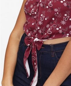 Collectif Paisley Bandana Tie Blouse Pinup