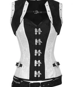 Subculture Corsets & Clothing Avia Bolero Corset In Black & White