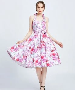 Miss Lulo Katie Watercolor Dress Pinup