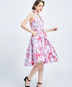Miss Lulo Katie Watercolor Dress Pinup