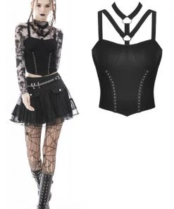 Dark In Love Gothic Lucy Rebel Halter Top