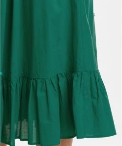 Collectif Nadine Midi Swing Dress In Pine Pinup