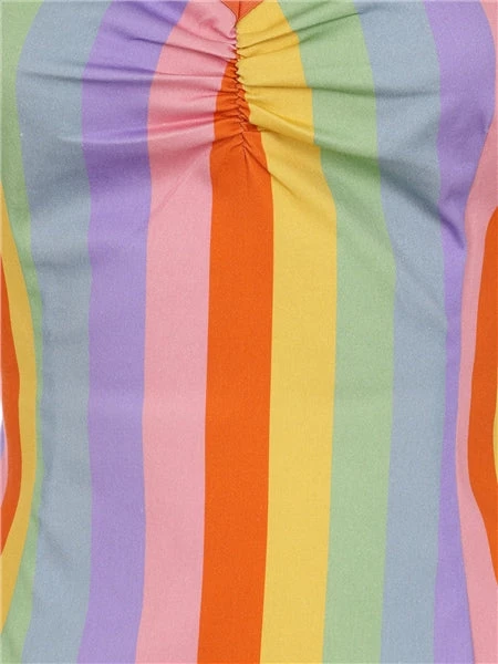 Collectif Pinup Mimi Top In Pastel Rainbow Stripes 3 Collectif Pinup Mimi Top In Pastel Rainbow Stripes