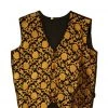 Not Specified Black & Gold Brocade Men's Vest