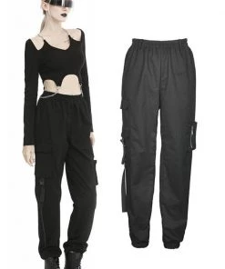 Dark In Love Gothic Punk Moto Joggers