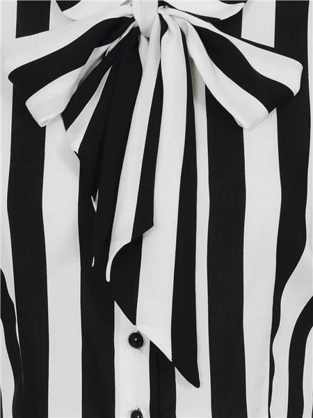 Collectif Erika Beetle Stripe Blouse Gothic 4 Collectif Erika Beetle Stripe Blouse Gothic