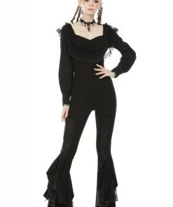 Dark In Love Nightshadow Flare Leggings Gothic