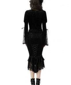 Dark In Love Gothic Miss Ernestine Fishtail Skirt 14 Dark In Love Gothic Miss Ernestine Fishtail Skirt