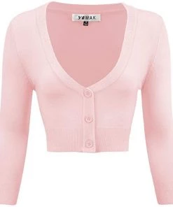 MAK Marianne's Bolero Cardigan In Reds & Pinks Pinup