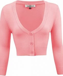 MAK Marianne's Bolero Cardigan In Reds & Pinks Pinup