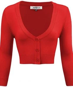 MAK Marianne's Bolero Cardigan In Reds & Pinks Pinup