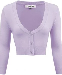 MAK Pinup Marianne's Bolero Cardigan In Violets