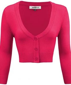 MAK Marianne's Bolero Cardigan In Reds & Pinks Pinup