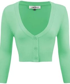 MAK Pinup Marianne's Bolero Cardigan In Greens