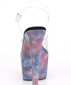 Pleaser Shoes Adore 708 Pastel Sky Glow Heels