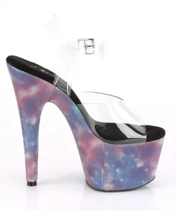 Pleaser Shoes Adore 708 Pastel Sky Glow Heels