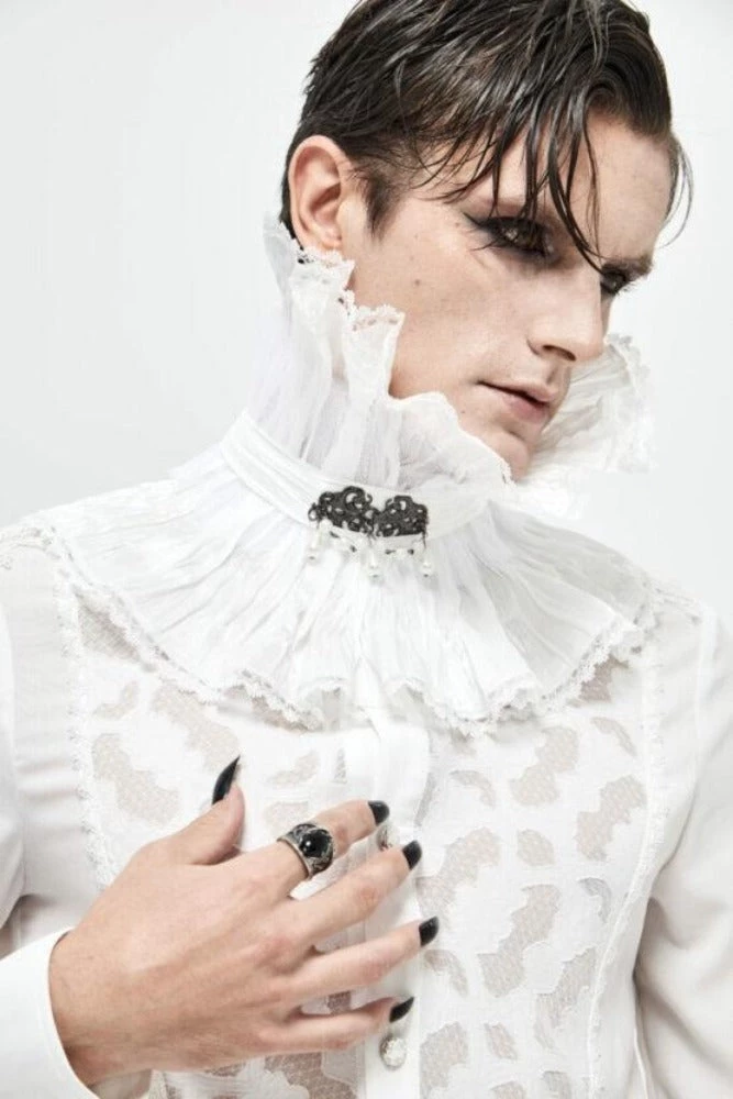 Punk Rave The Fool Neck Collar In White Gothic 1 Punk Rave The Fool Neck Collar In White Gothic