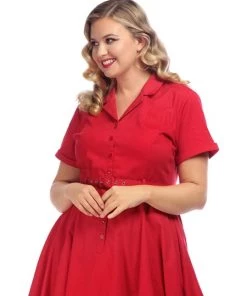 Collectif Caterina Plain Swing Dress Pinup 11 Collectif Caterina Plain Swing Dress Pinup