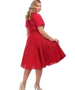 Collectif Caterina Plain Swing Dress Pinup 13 Collectif Caterina Plain Swing Dress Pinup