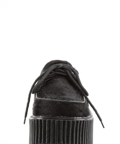 Demonia Creeper 202 In Black Fur Gothic