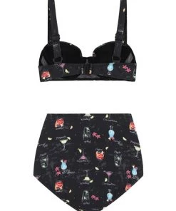 Collectif Pinup Cocktail Menu High-Waist Bikini Brief