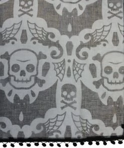 Sourpuss Spooky Damask Window Curtains