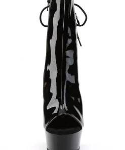 Pleaser Delight 1018 Heel In Patent Black Gothic
