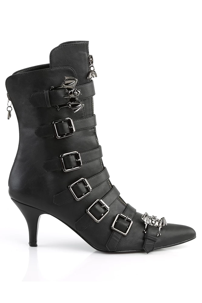 Demonia Nocturne Bats Heel Booties Gothic 5 Demonia Nocturne Bats Heel Booties Gothic