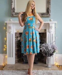 Collectif Pinup Jamie Vintage Peaches Swing Dress