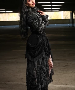 The Corset Company War Of Roses Underbust Corset & Bustle Skirt In Velvet Corsets 8 The Corset Company War Of Roses Underbust Corset & Bustle Skirt In Velvet Corsets