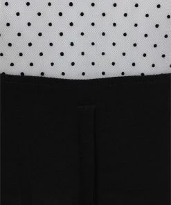 Collectif Kitten Polka Dot Mesh Top Pinup