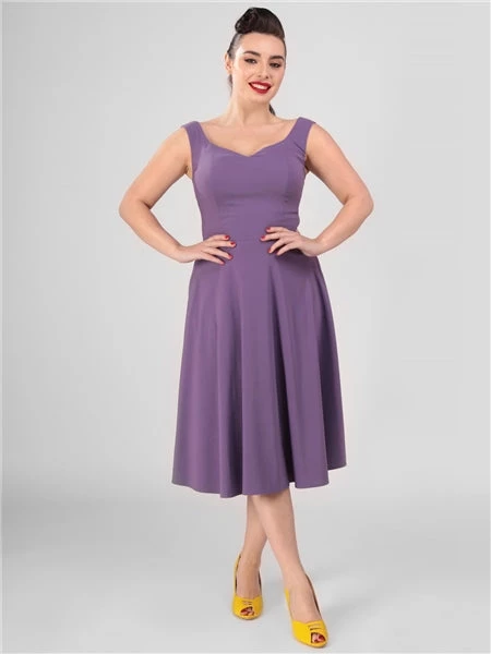 Collectif Prunella Plain Swing Dress 6 Collectif Prunella Plain Swing Dress