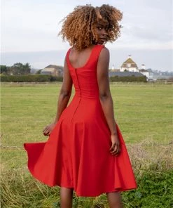 Collectif Prunella Plain Swing Dress