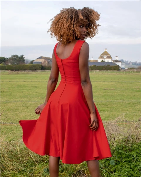 Collectif Prunella Plain Swing Dress 2 Collectif Prunella Plain Swing Dress