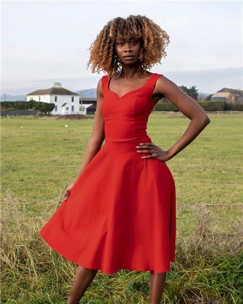 Collectif Prunella Plain Swing Dress 1 Collectif Prunella Plain Swing Dress