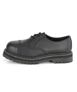 Demonia Unisex Gothic Riot Oxford Platforms In Black Vegan Leather