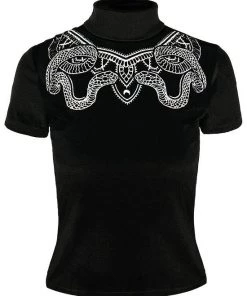 Restyle Serpent Twins Velvet Top Gothic