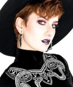 Restyle Serpent Twins Velvet Top Gothic