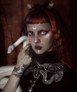 Restyle Serpent Twins Velvet Top Gothic