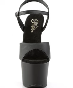 Pleaser Shoes Sky 309 Platform 7" Heels In Matte Black