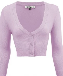 MAK Pinup Marianne's Bolero Cardigan In Violets