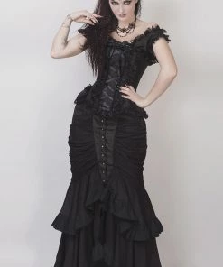 Subculture Corsets & Clothing Sundown Saloon Skirt In Midnight