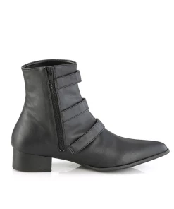 Demonia Gothic Triplet Bat Winklepicker Ankle Boot