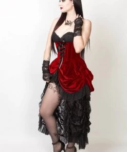 The Corset Company War Of Roses Underbust Corset & Bustle Skirt In Velvet Corsets 10 The Corset Company War Of Roses Underbust Corset & Bustle Skirt In Velvet Corsets