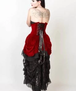 The Corset Company War Of Roses Underbust Corset & Bustle Skirt In Velvet Corsets 11 The Corset Company War Of Roses Underbust Corset & Bustle Skirt In Velvet Corsets