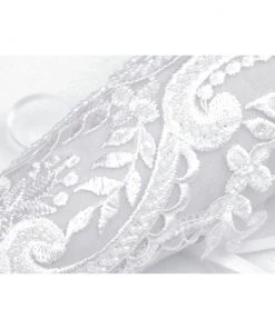 Dark In Love White Paisley Bridal Gloves Gothic